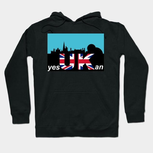 UK, flag, London cityscape Hoodie by TyneDesigns
